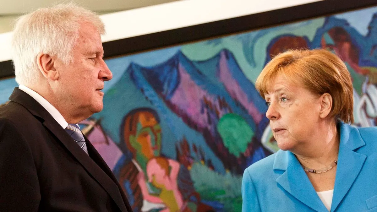 Seehofer kritisiert Merkels Migrationspolitik und lobt Merz