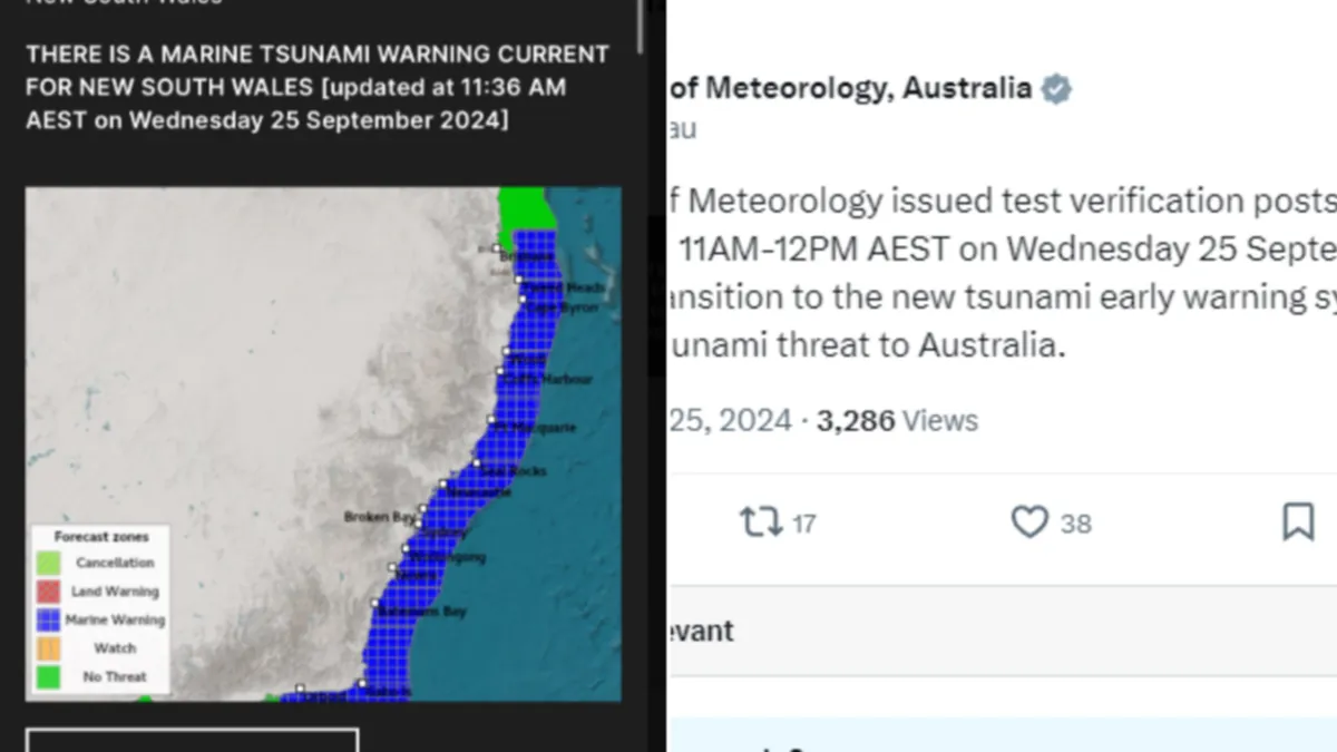 Australisches Wetteramt löst versehentlich Tsunami-Alarm aus