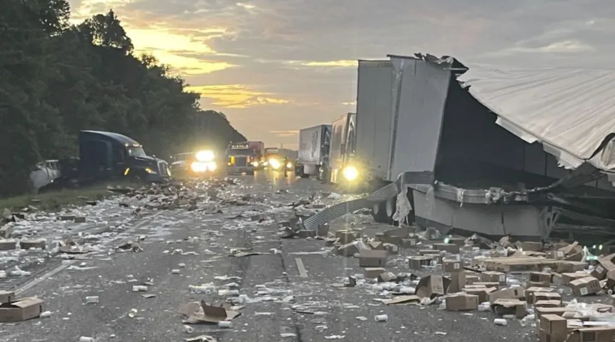 LKW-Unfall auf A3: Bettwäsche blockiert Autobahn bei Frankfurt